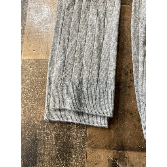 Vintage NORDSTROM Grey Ribbed Knee High Socks Set 2 Pair New Tags 9-11 Retro - Picture 4 of 15